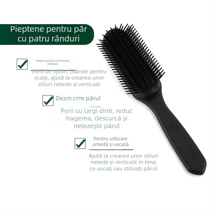 Tulush meishe pieptene pentru păr din rășină pentru uz zilnic