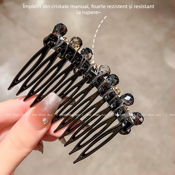 Pieptene de păr din cristal pentru femei, lucrat manual, accesoriu personalizabil, potrivit pentru nunți, lansare în 2023