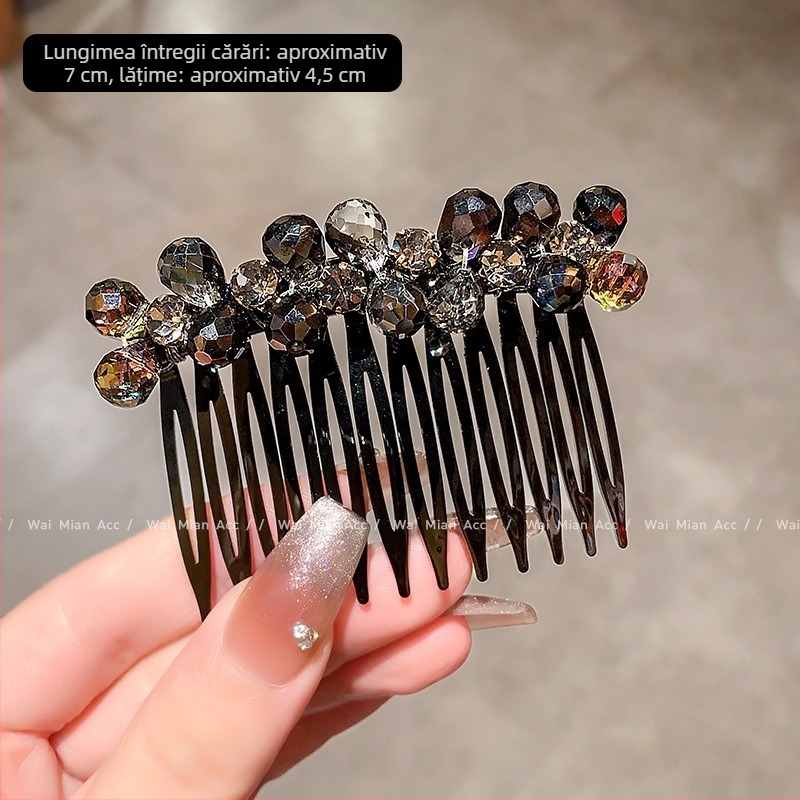 Pieptene de păr din cristal pentru femei, lucrat manual, accesoriu personalizabil, potrivit pentru nunți, lansare în 2023