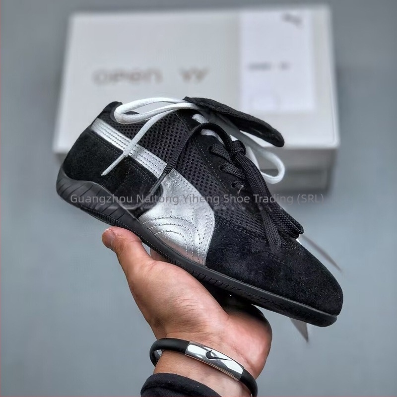 Pantofi sport unisex cu exterior velur, talpă din cauciuc, respirabili, ușori, închidere cu șireturi în față