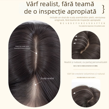 Perucă completă pentru femei — păr lung drept, fibre sintetice rezistente la temperatură, păr drept, construcție mecanică