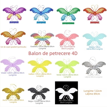 Balon cu heliu, în formă de animal extraterestru desen animat; marcă Unique; material Altul