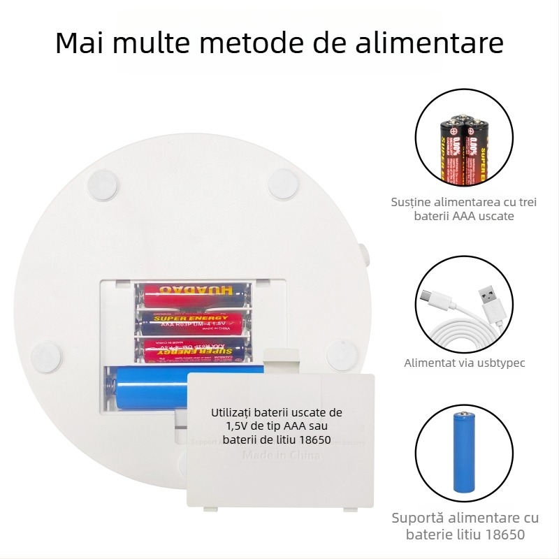Platformă rotativă electrică pentru fotografie și streaming live, corp ABS, model MTxDGL-DGEL, suportă până la 5 kg