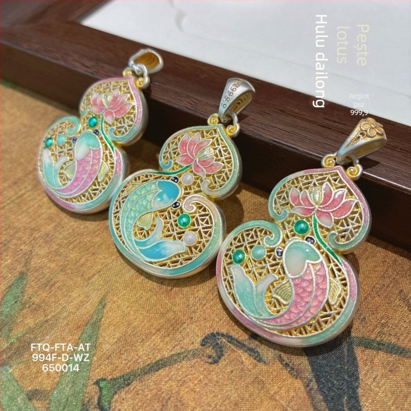 Colier din argint sterling cu pandantiv geometric placat electroplatinat