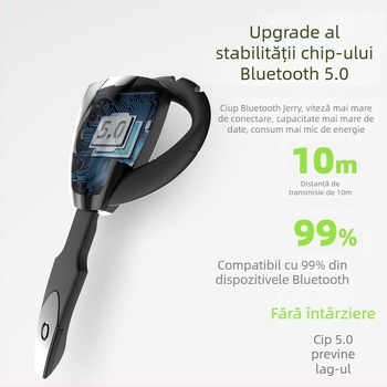 Căști Bluetooth cu suport pentru ureche, pentru gaming și utilizare în mașină – rază 10 m, IPX6, Bluetooth 5.0, autonomie peste 8 ore