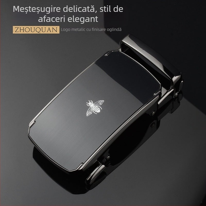 Cataramă automată pentru bărbați, cataramă dreptunghiulară din aliaj, model cu litere, stil de afaceri