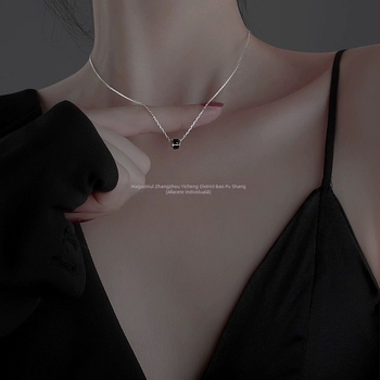 Colier din argint 999, realizat manual, lanț clavicular, stil natural