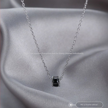 Colier din argint 999, realizat manual, lanț clavicular, stil natural