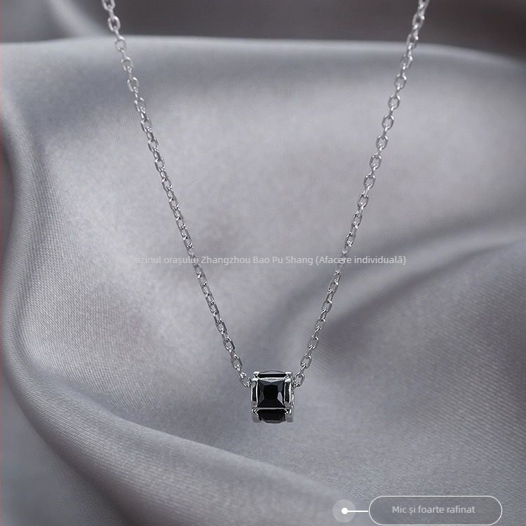 Colier din argint 999, realizat manual, lanț clavicular, stil natural