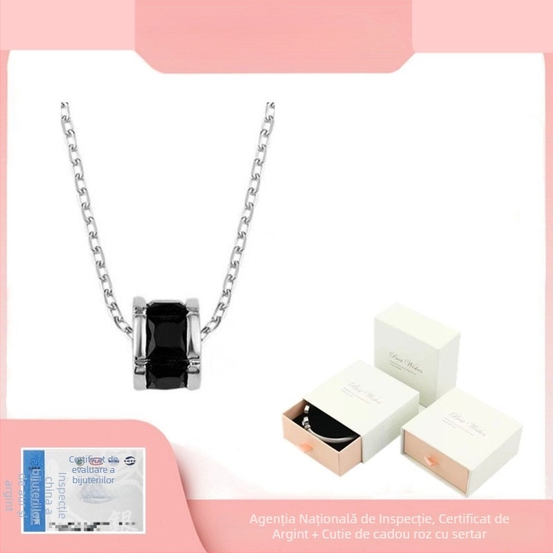 Colier din argint 999, realizat manual, lanț clavicular, stil natural