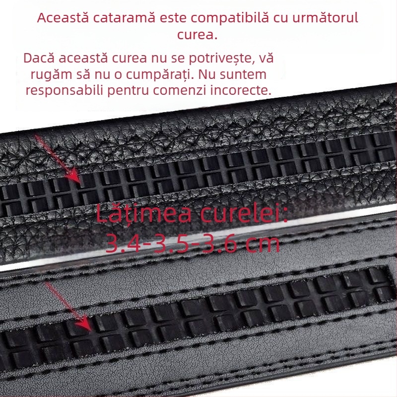 Cataramă automată pentru curea din aliaj, formă dreptunghiulară, închidere magnetică, stil business