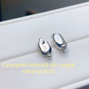 Cataramă din argint 925 în formă de lingou cu perlă – componentă simplă DIY pentru colier