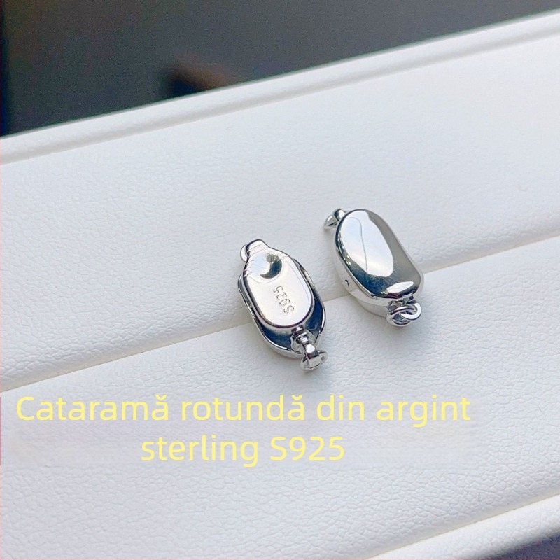 Cataramă din argint 925 în formă de lingou cu perlă – componentă simplă DIY pentru colier
