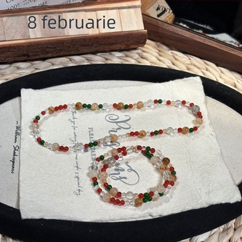 Brățară Duobao cu cristal, design cu cerc dublu, pentru femei, fără pietre laterale