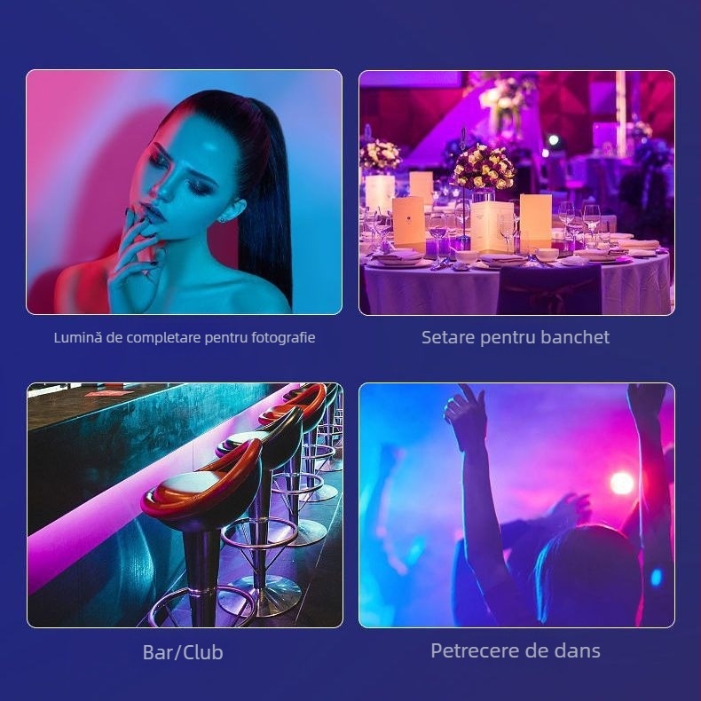 Lumină RGB de umplere pentru birou – sub 10W, 220V, comod