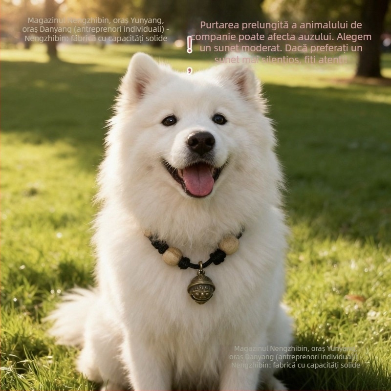 Colier pentru animale de companie: țesut, cu zirconiu din cupru, lanț tip porumb, pandant din poliester, stil pastoral