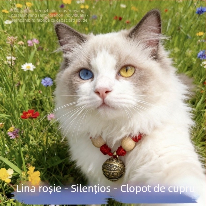 Colier pentru animale de companie: țesut, cu zirconiu din cupru, lanț tip porumb, pandant din poliester, stil pastoral