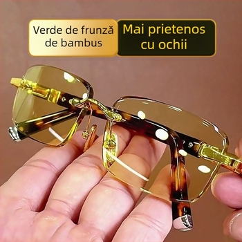 Ochelari de citit fără ramă — ultra-ușori, anti-oboseală, protecție a ochilor de înaltă definiție pentru persoanele de vârstă mijlocie și vârstnici