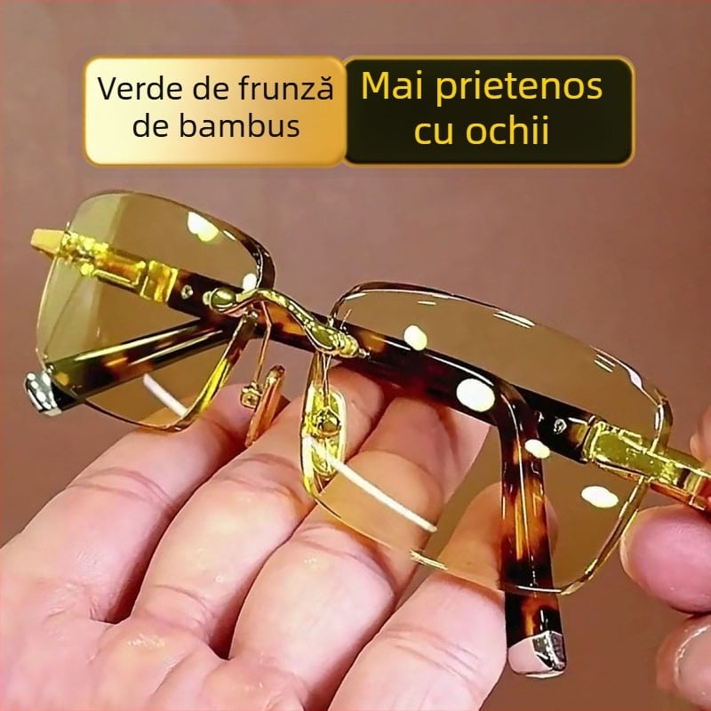 Ochelari de citit fără ramă — ultra-ușori, anti-oboseală, protecție a ochilor de înaltă definiție pentru persoanele de vârstă mijlocie și vârstnici