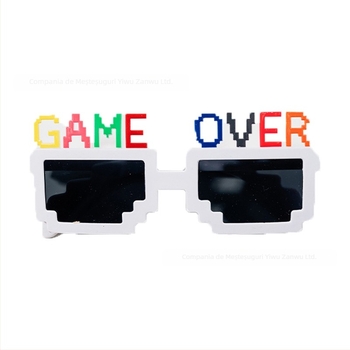 Ochelari amuzanți cu mozaic – recuzită pentru fotografii, ramă policarbonat, stil full-frame, Thumbs-up, 2021