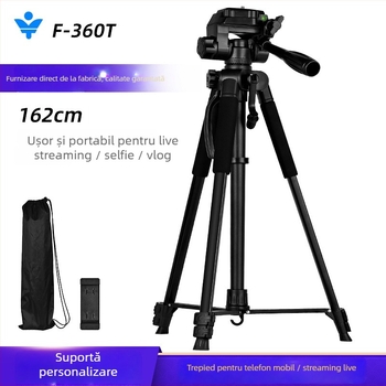 Trepied pentru fotografie și videografie cu gimball tridimensional – construcție metalică, 3 secțiuni, încărcare până la 2 kg