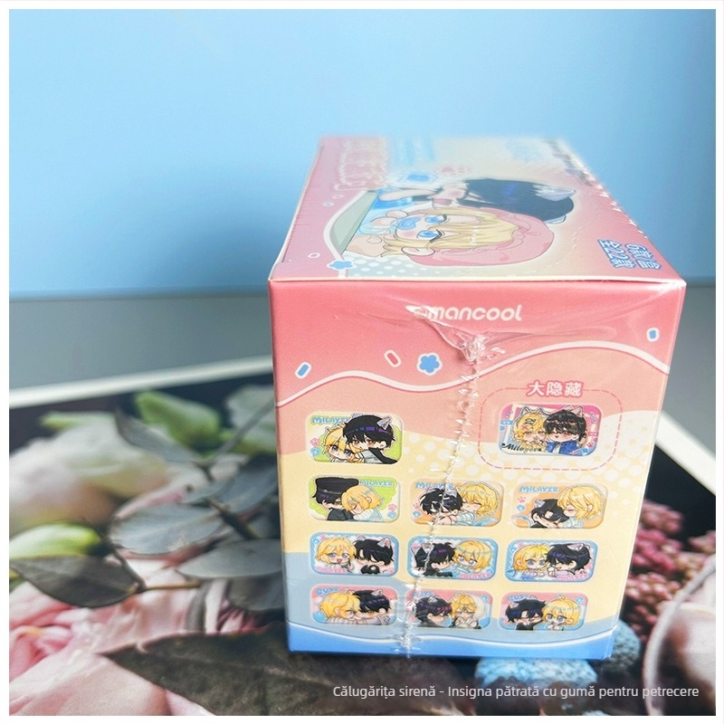 Insignă pătrată – Cutie surpriză din seria Mermaid Fallen Gummy Party | Marcă: Altele; Material: Altele; Fără personalizare; IP: Nu