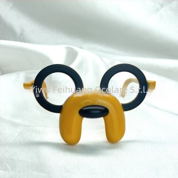 Ochelari foto-prop – ochelari cu formă de cățeluș, material PC, model 126, Feihuang, etichetă privată licențiată