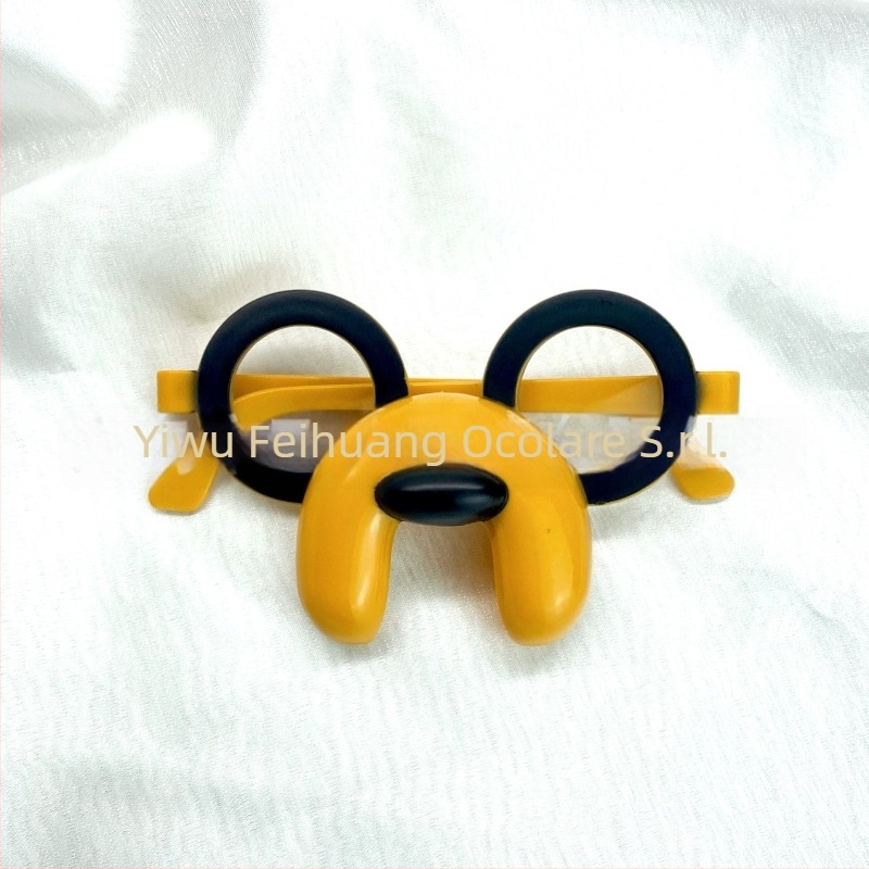 Ochelari foto-prop – ochelari cu formă de cățeluș, material PC, model 126, Feihuang, etichetă privată licențiată