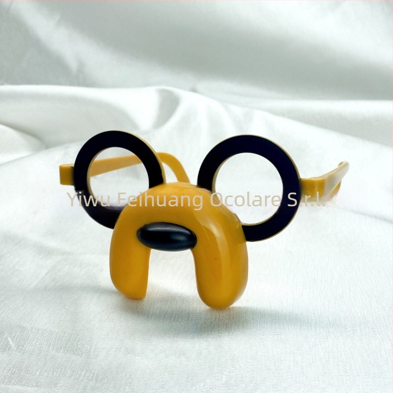 Ochelari foto-prop – ochelari cu formă de cățeluș, material PC, model 126, Feihuang, etichetă privată licențiată