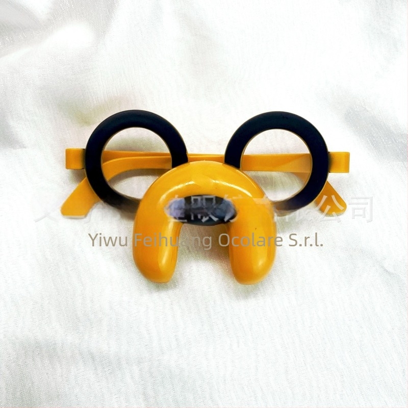 Ochelari foto-prop – ochelari cu formă de cățeluș, material PC, model 126, Feihuang, etichetă privată licențiată