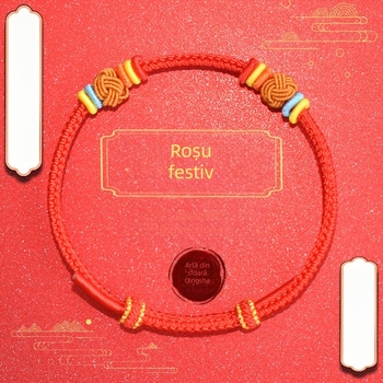 Brățară DIY împletită din sfoară, stil etnic unisex, lucrată manual, primăvara 2025