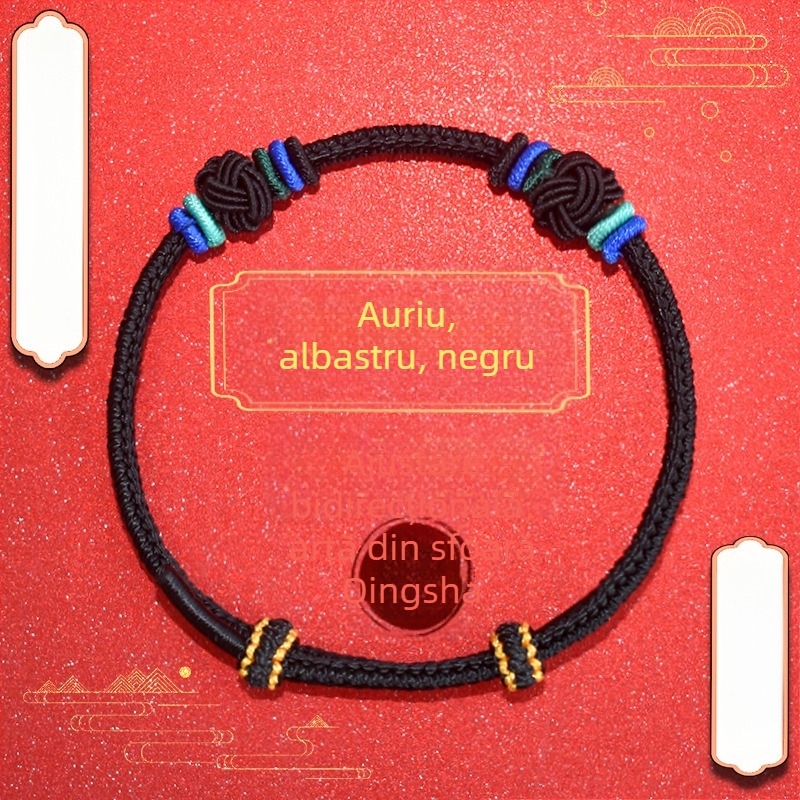 Brățară DIY împletită din sfoară, stil etnic unisex, lucrată manual, primăvara 2025