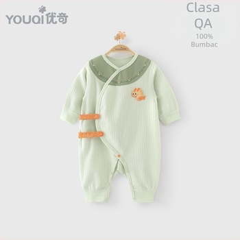Youqi salopetă bebe pentru nou-născuți, 100% bumbac, mâneci lungi, primăvară-toamnă, pentru 0–12 luni, stil fluture