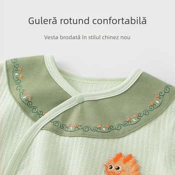 Youqi salopetă bebe pentru nou-născuți, 100% bumbac, mâneci lungi, primăvară-toamnă, pentru 0–12 luni, stil fluture