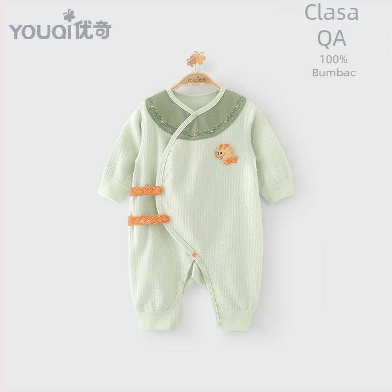 Youqi salopetă bebe pentru nou-născuți, 100% bumbac, mâneci lungi, primăvară-toamnă, pentru 0–12 luni, stil fluture