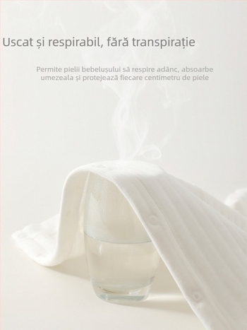 Salopetă de bebeluș din bumbac 100%, toamnă-iarnă, mâneci lungi, închidere frontală simplă, unisex