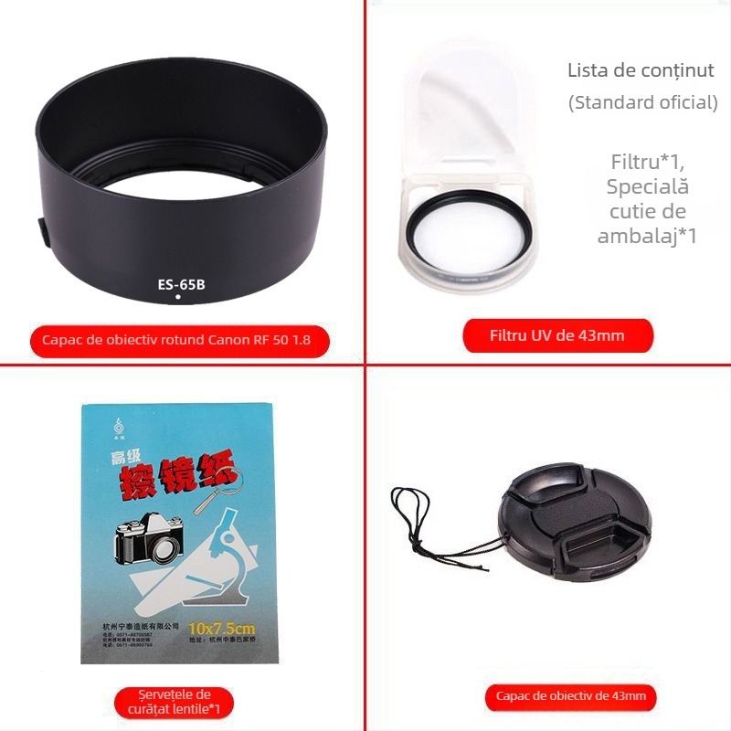 Parasolar pentru obiectiv pentru seria Canon EOS R, obiectiv RF-S 18-150mm, montaj bayonet, procesare OEM