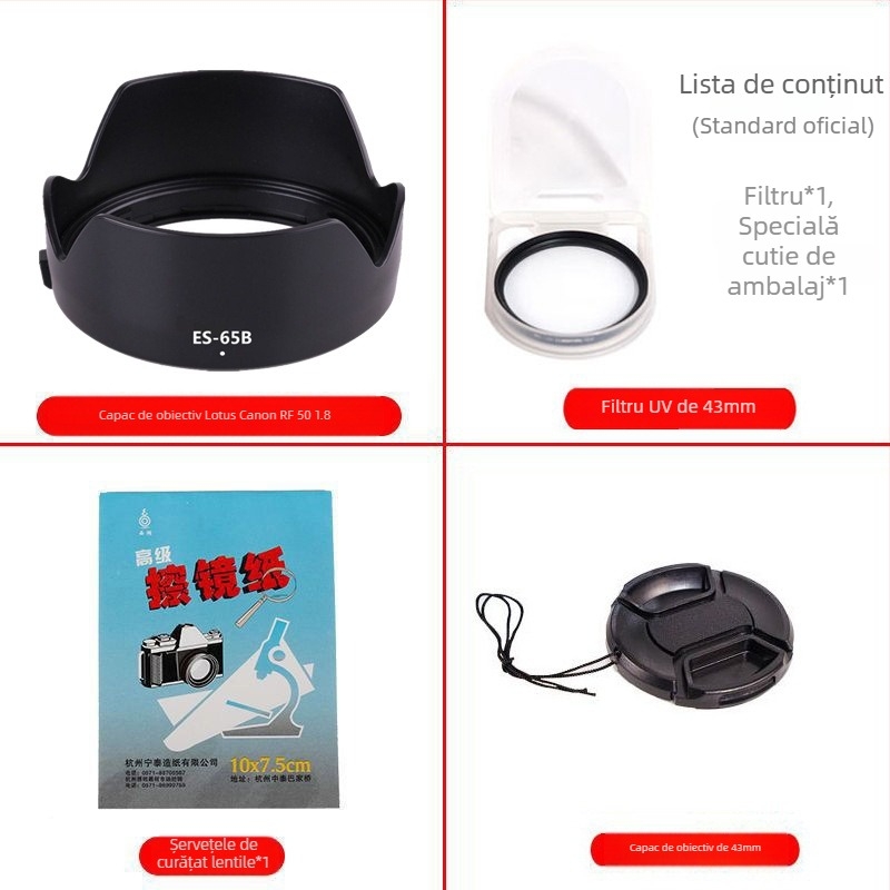 Parasolar pentru obiectiv pentru seria Canon EOS R, obiectiv RF-S 18-150mm, montaj bayonet, procesare OEM