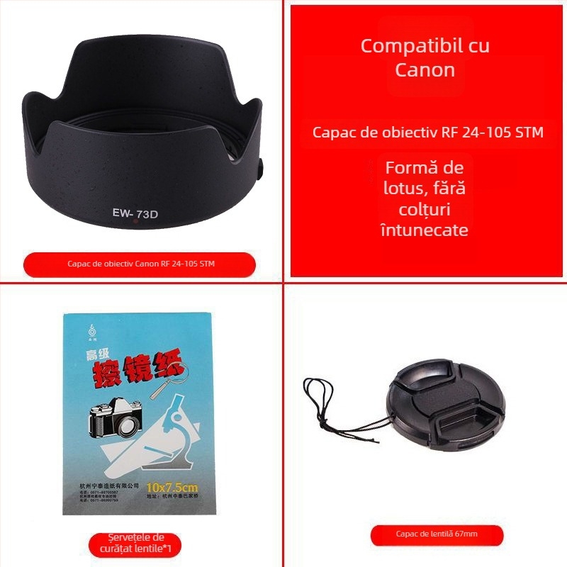 Parasolar pentru obiectiv pentru seria Canon EOS R, obiectiv RF-S 18-150mm, montaj bayonet, procesare OEM