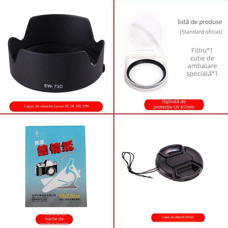 Parasolar pentru obiectiv pentru seria Canon EOS R, obiectiv RF-S 18-150mm, montaj bayonet, procesare OEM