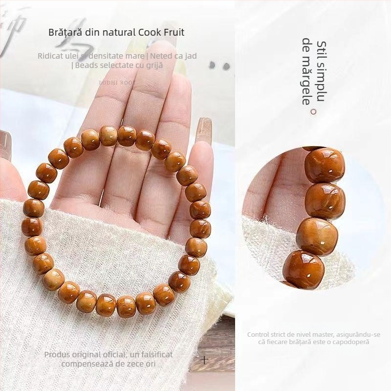 Brățară buddhistă cu mărgele Bodhi seed, șir unic, stil modern minimalist, brand Master Chen, Bodhi seed mărgele, iarna 2022