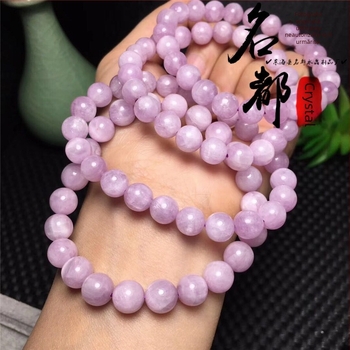 Brățară Kunzite, cu mărgele rotunde, design cu un singur șir; Material: bazat pe litiu; Finisaj: electroplacare; Origine: Lianyungang; Lansare: primăvara 2025