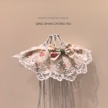 Prosop pentru saliva pentru animale de companie, model cu flori rupte, bumbac, stil prințesă, origine Zhejiang