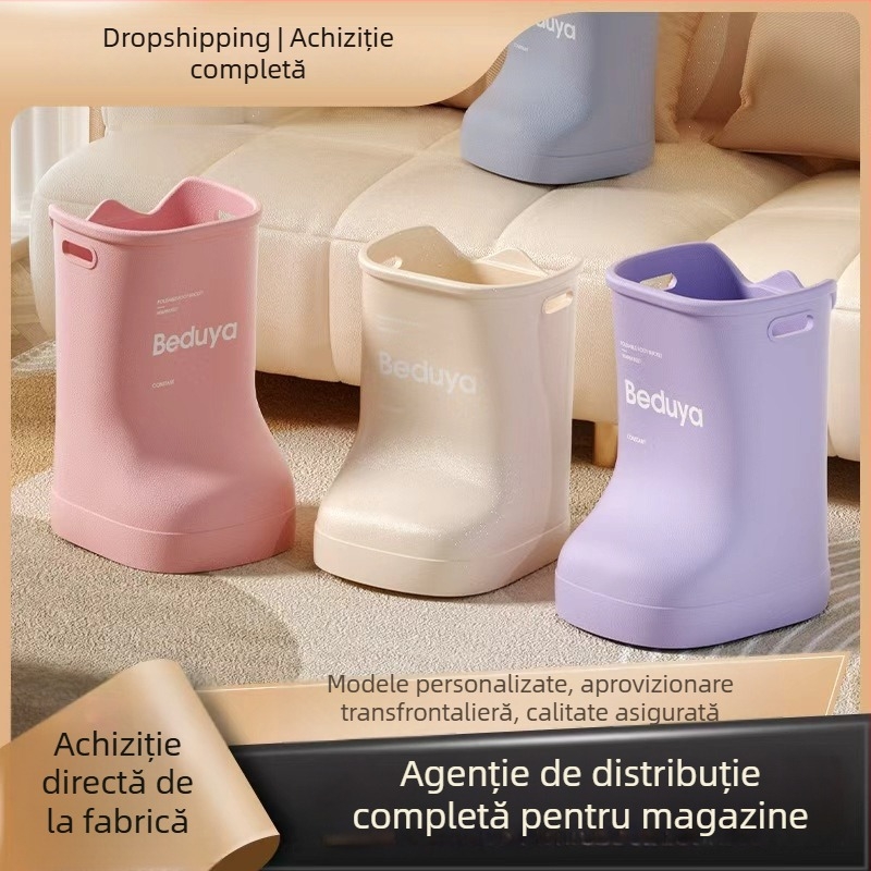 Cadă de baie pentru picioare – utilizare casnică, design înălțat, portabil, izolație EVA, pentru adulți, pentru înmuiat picioarele