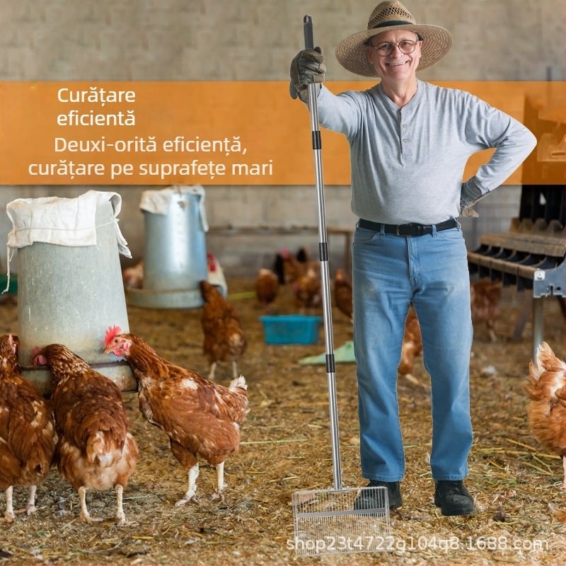 Lopată metalică pentru curățarea cotei de găini, multifuncțională pentru animale mari și găini, brand Bente.