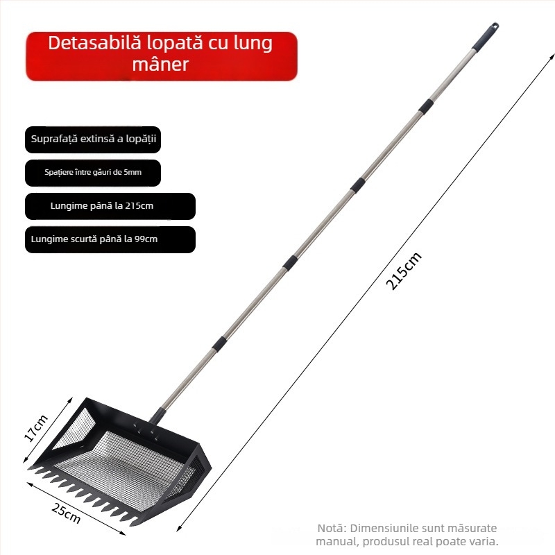 Lopată metalică pentru curățarea cotei de găini, multifuncțională pentru animale mari și găini, brand Bente.
