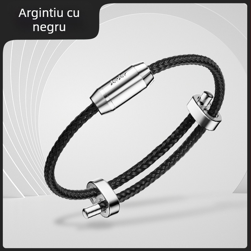 Brățară metal Dragon Year, formă U, placare electrolitică, siglă imprimată, Tian Yi Sheng