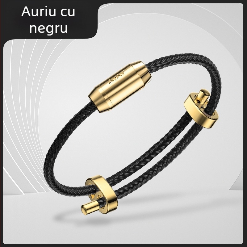 Brățară metal Dragon Year, formă U, placare electrolitică, siglă imprimată, Tian Yi Sheng