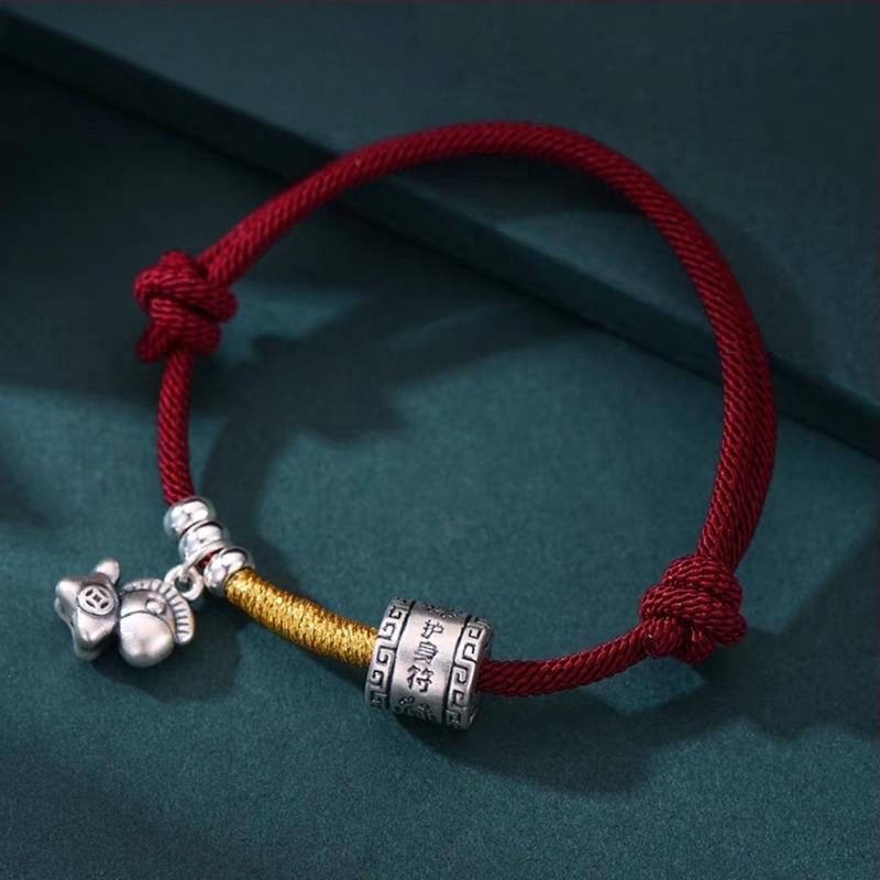 Brățară din șnur, stil etnic, unisex (Material: șnur; Procesare: țesut; Lansare: iarna 2025)