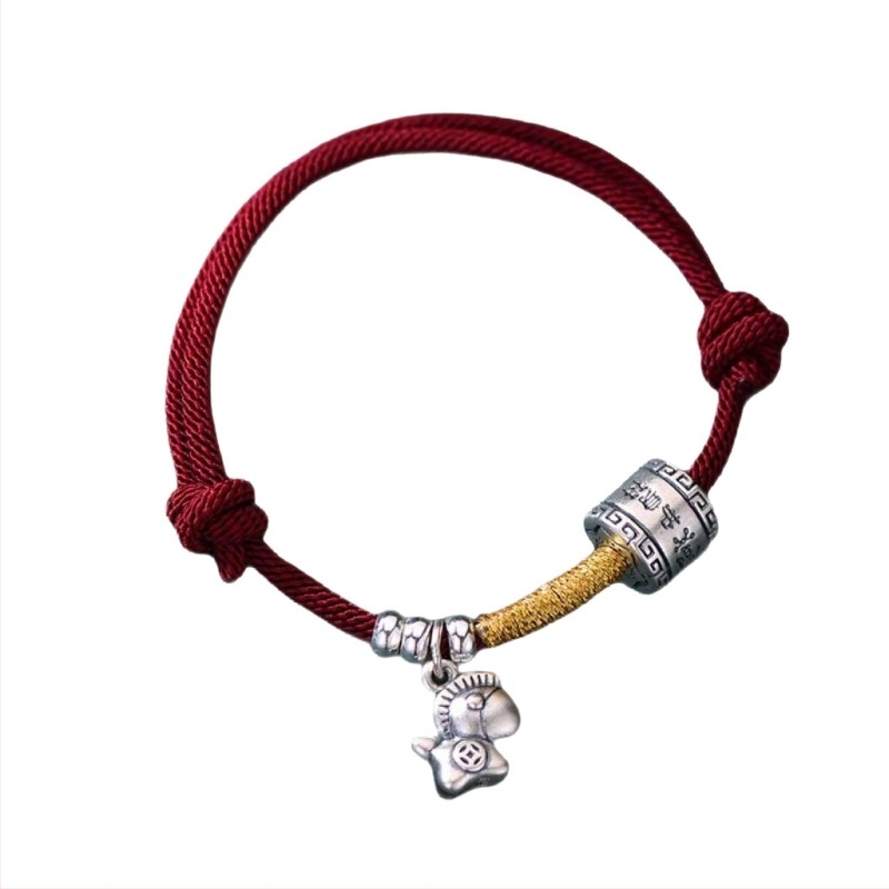 Brățară din șnur, stil etnic, unisex (Material: șnur; Procesare: țesut; Lansare: iarna 2025)